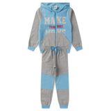 Conjunto Infantil Menino Moletom - Make Your Best Move - Azul E Cinza