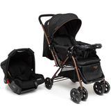 Carrinho Com Bebê Conforto Travel System Reverse Preto Bronze - Cosco