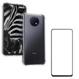 Kit Capinha Anti Queda Xiaomi Redmi Note 9T e Película de Vidro 3D Cobertura Total Tela