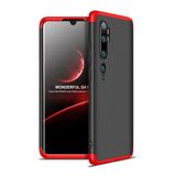 Capa Capinha 360 Xiaomi Mi Note 10 / Pro Case Anti Impacto - Preto com vermelho