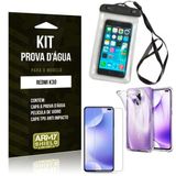 Capinha Prova D'água Redmi K30 + Capinha Anti Impacto + Película - Armyshield