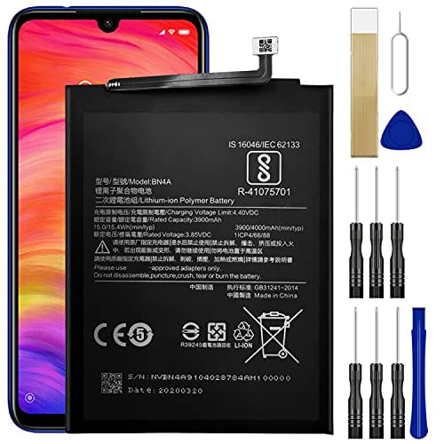 Ddong Bateria De Substituição Bn4a Para Xiaomi Redmi Note 7 Ferramenta Adesiva Sem Bateria