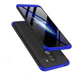 Capa Capinha 360 Fosca Xiaomi Pocophone F1 Case Anti Impacto - Preto com azul