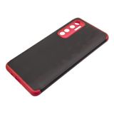 Capa Capinha 360 Anti Impacto Xiaomi Mi Note 10 Lite 6.47' - Preto com vermelho