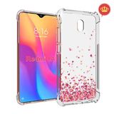 Capa Antishock Chuva Corações Rosa Xiaomi Redmi 8A Flexível