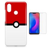 Kit Capa Xiaomi Mi A2 Lite Pokémon Pokebola Pokeball + Pel