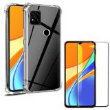 Case Protetora Anti Quedas Xiaomi 9C + Película 100% Vidro 3D Resistente Top