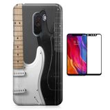 Kit Capa Case TPU Xiaomi Pocophone F1 Rock n Roll Guitarra + Pel Vidro (BD01)
