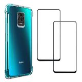 Capinha Case Anti Impacto Xiaomi Note 9S + 2x Películas de Vidro 3D