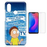 Kit Capa Xiaomi Mi 8/ Mi 8 Pro Rick and Morty + Pel  (BD02)