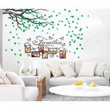 Adesivo Decorativo para Fotos Família e Árvore c/ Folhas