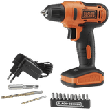 Parafusadeira E Furadeira Vvr De 3/8&quot; E 12 Volts Com 13 Acessórios - Ld12s-br - Black &amp; Decker