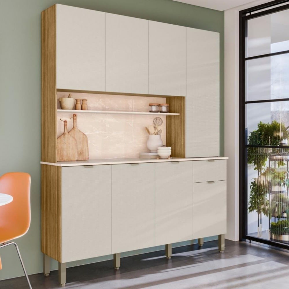 Cozinha Compacta 8 Portas 1 Gaveta Slow Kits Paraná