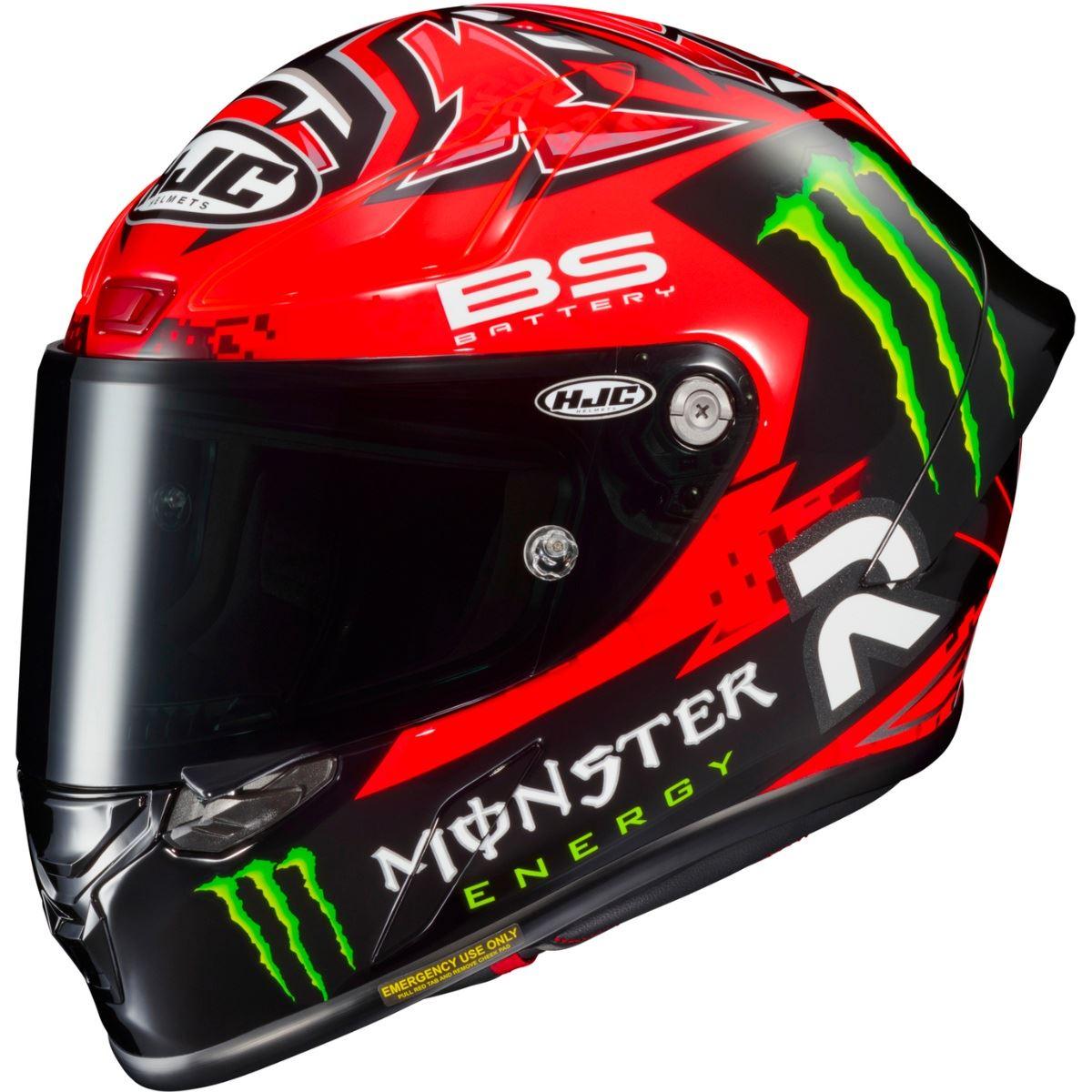 Capacete Hjc Rpha 1 Moto Gp Red Bull Monster Joker Carbono  - 58 - Vermelho E Preto