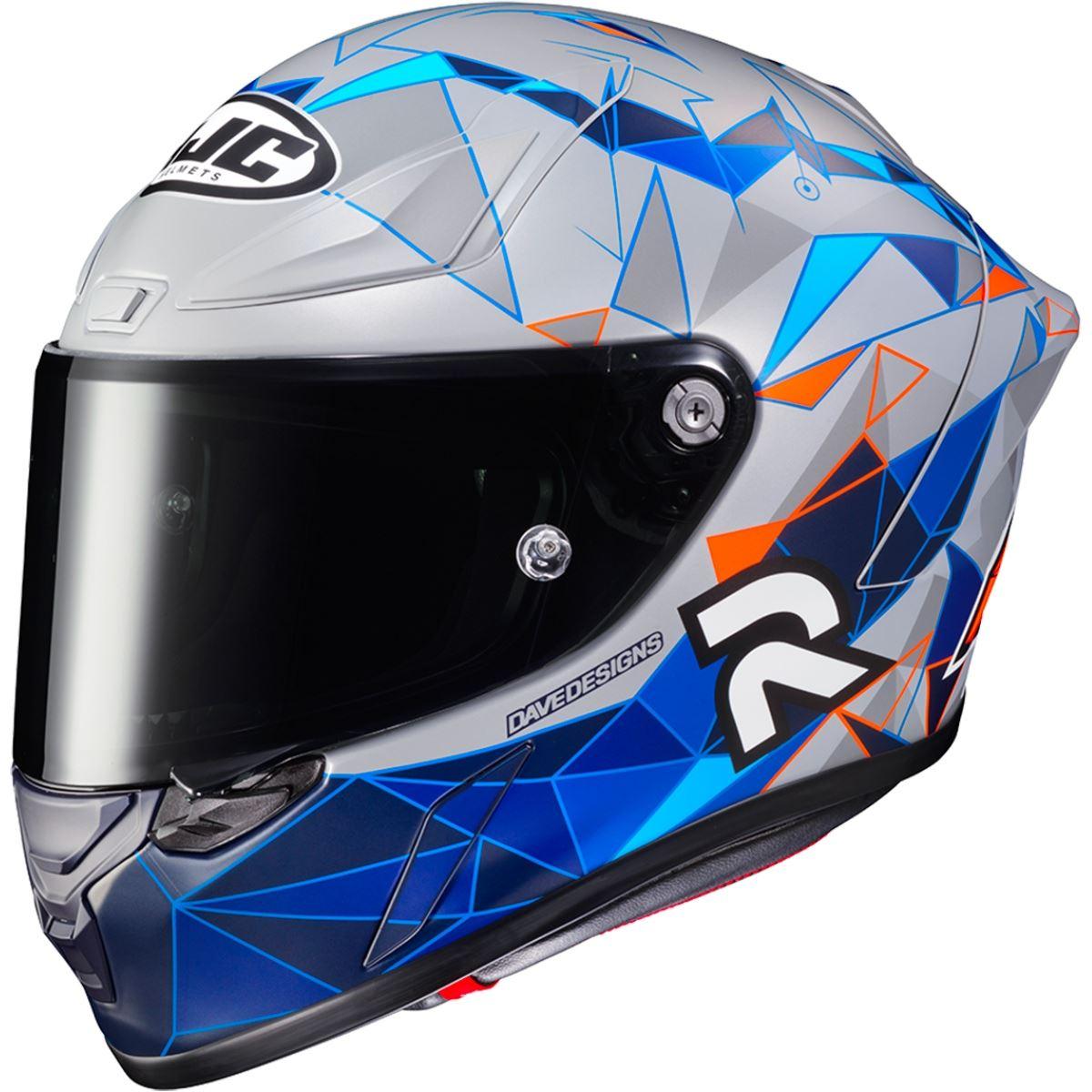 Capacete Hjc Rpha 1 Moto Gp Red Bull Monster Joker Carbono  - 58 - Cinza E Azul