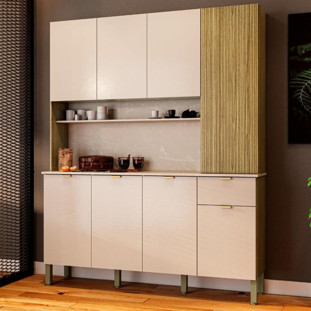 Cozinha Compacta 8 Portas 1 Gaveta Slow Kits Paraná