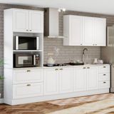 Cozinha Completa 04 Peças Com Aéreo 03 Portas Americana Branco
