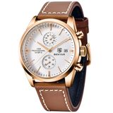 Relógio De Quartzo Esportivo Masculino Benyar Luxo Impermeável Cronógrafo Dourado