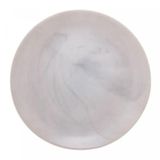 Prato Raso Em Vidro Diwali Marble 25cm Luminarc Cinza Claro