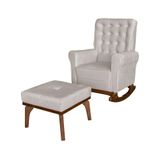 Cadeira Poltrona De Amamentação E Balanço Páris C- Puff Off White