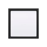 Painel De Led Stella Quadrado Deep De Sobrepor Recuado 22w Bivolt Preto 3000k Luz Amarela