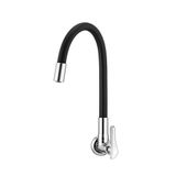 Torneira Lorenzetti Lorenflex 1178 B27 Com Bica Flexível De Parede Preta Preta 7048533