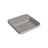 Cuba De Sobrepor Deca Slim 40x40 L.21040.m.85 Quadrada Com Mesa Soft Antracite
