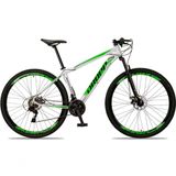 Bicicleta Aro 29 Dropp Aluminum 24 Vel Câmbio Traseiro Shimano Freio A Disco Bike Mtb Alumínio Branco+verde