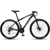 Bicicleta Aro 29 Raider Z3x 24 Vel Câmbio Traseiro Shimano Freio A Disco Bike Mtb Alumínio Preto+cinza