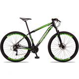 Bicicleta Aro 29 Dropp Aluminum 24 Vel Câmbio Traseiro Shimano Freio A Disco Bike Mtb Alumínio Preto+verde