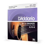 Encordoamento Violão Aço 11-52 Corda Extra D Addario Ej13-b [f035]