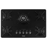 Cooktop Consul 5 Bocas Quadrichama À Gás Preto Cdd75aeuna Bivolt