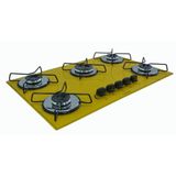 Cooktop 5 Bocas Ultra Chama - Amarelo