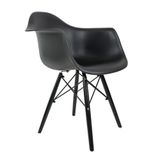 Cadeira Eames Com Braço Preto Pés Em Polipropileno