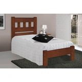 Cama Solteirão (solteiro Extra) Madri De Madeira Maciça Angelim Pedra/tauari - Cor Castanho