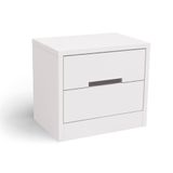 Mesa Cabeceira S822 C/ 2 Gavetas Polipropileno Branco - Kappesberg