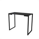 Mesa Buffet Balcão Aparador Industrial Mdf Pé Preto 90x45x76 Cor:preto