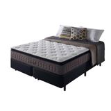 Conjunto Cama Box King Size Molas Ensacadas Nashville Marrom