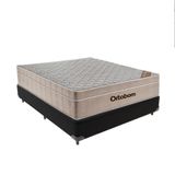 Cama + Box Airtech Colchão Ortobom Viúva 128cm Springpocket Cor:preto