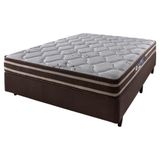 Cama Box Viúva + Colchão Espuma Dupla Face Oakland Marrom