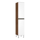 Paneleiro Simples 40cm 2 Portas Nogueira C/branco Polar