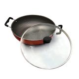 Wok Top 30cm Com Tampa De Vidro E Alça Perfeito Para Criar Pratos Saborosos