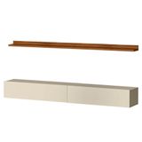 Bancada Suspensa e Prateleira 197cm Slat M20 Cinamomo/Off
