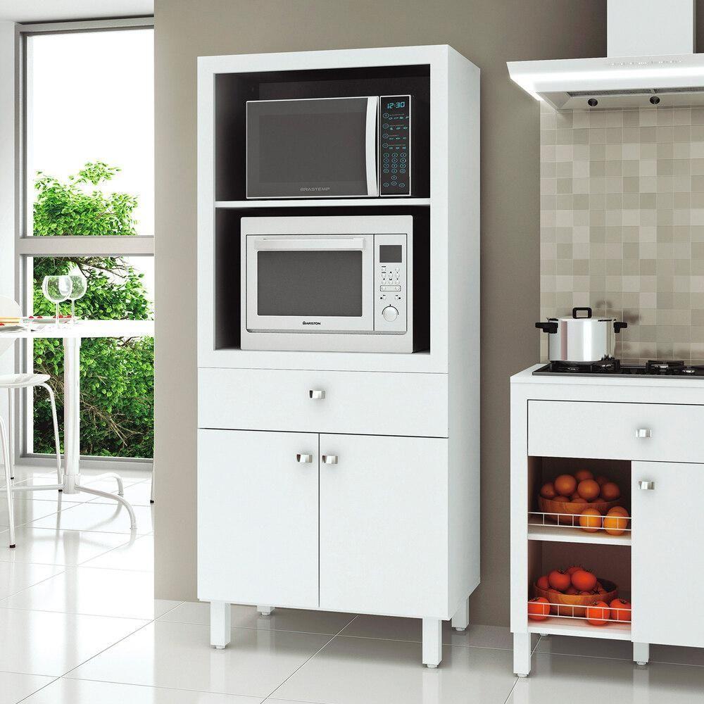 Armário Forno E Microondas 2 Portas 1 Gav Cr20005 Branco