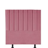 Cabeceira Estofada Carla 90cm Solteiro Para Cama Box Quarto Suede Rosa Bebê - Gat Magazine