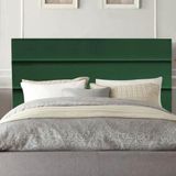 Cabeceira Estofada Argentina 195cm King Size Para Cama Box Quarto Suede Verde - Gat Magazine