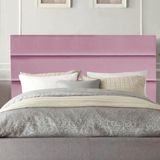 Cabeceira Estofada Argentina 140cm Casal Para Cama Box Quarto Suede Rosa Bebê - Gat Magazine