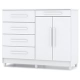 Comoda Sapateira 5 Gavetas E 2 Portas 20019 Branco Vlr Branco