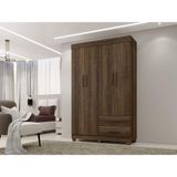 Roupeiro Copacabana New 4 Portas 2 Gavetas Benetil Imbuia