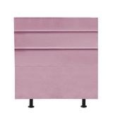 Cabeceira Estofada Argentina 90cm Solteiro Para Cama Box Quarto Suede Rosa Bebê - Gat Magazine